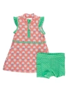 Rufflebutts Kids'  Girls Upf50+ Sleeveless Zip Ruffle Sleeve Active Dress