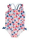 Rufflebutts Kids'  Girls Upf50+ Sun Protected Cross-back One Piece In Silver