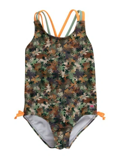 Rufflebutts Babies'  Girls Upf50+ Sun Protected Cross-back One Piece In Multi