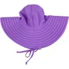 Rufflebutts Girls Upf50+ Sun Protected Swim Hat In Purple