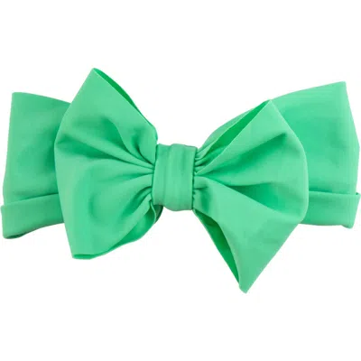 Rufflebutts Kids'  Girls Upf50+ Swim Bow Headband In Green