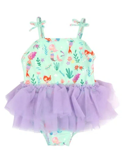Rufflebutts Kids'  Girls Upf50+ Tulle Skirted One Piece