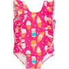 Rufflebutts Girls Upf50+ Waterfall One Piece In Multi