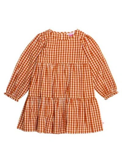 Rufflebutts Kids'  Girls Woven Long Sleeve Tiered Twirl Dress In Multi