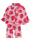Rufflebutts Kids'  Holiday Ruffle Flare Pajama Set In Red
