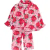 Rufflebutts Babies'  Holiday Ruffle Flare Pajama Set In Multi
