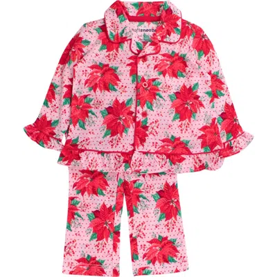 Rufflebutts Holiday Ruffle Flare Pajama Set In Multi