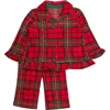 Rufflebutts Babies'  Holiday Ruffle Flare Pajama Set In Multi