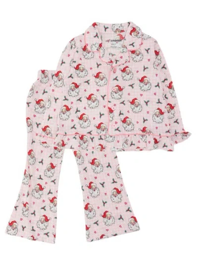 Rufflebutts Kids'  Holiday Ruffle Flare Pajama Set In Multi