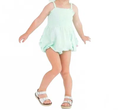 Rufflebutts Kid's Bubble Romper In Mint In Green