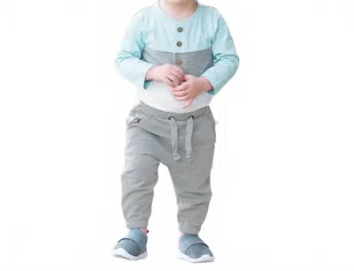 Rufflebutts Kid's Pull-on Knit Jogger Pants In Heather Grey In Gray