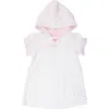 Rufflebutts Kids' Hooded Terry Cover-up In Pink