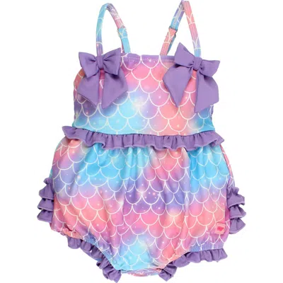 Rufflebutts Babies'  Kids' Mermaid One-piece Swimsuit In Multi