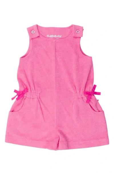 Rufflebutts Kids' Neon Magenta Cover-up Romper In Pink
