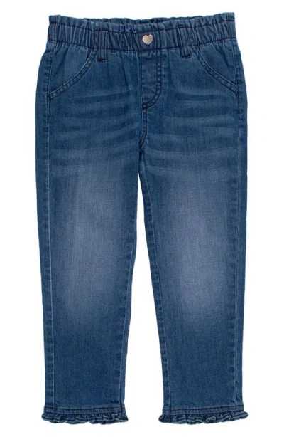 Rufflebutts Babies'  Kids' Ruffle Trim Jeans In Blue