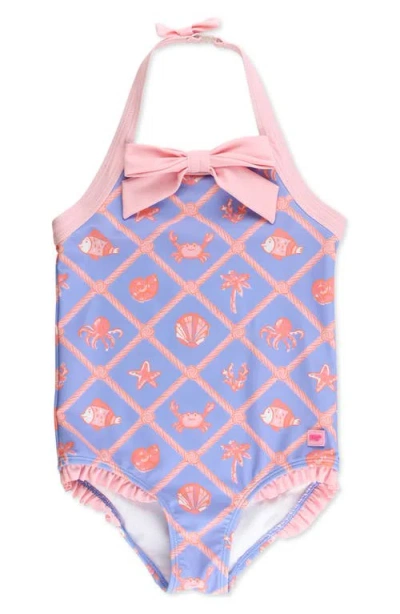 Rufflebutts Babies'  Kids' Tropical Trellis Upf 50+ One-piece Swimsuit In Multi