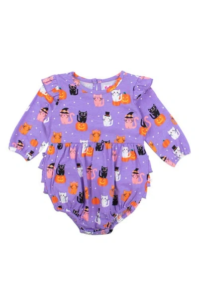 Rufflebutts Babies'  Kitty Costumes Bodysuit In Purple