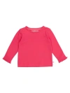 Rufflebutts Knit Long Sleeve Ruffle Layering Tee In Pink