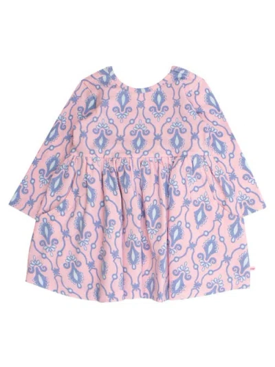 Rufflebutts Babies'  Knit Long Sleeve Twirl Dress In Purple