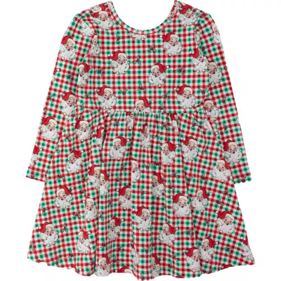 Rufflebutts Kids'  Knit Long Sleeve Twirl Dress (toddler) In Multi