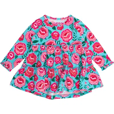 Rufflebutts Babies'  Knit Ruffle Tiered Tunic In Green