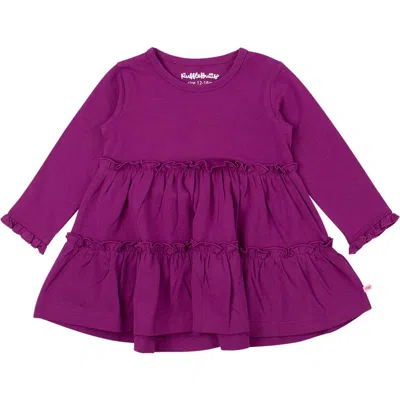 Rufflebutts Babies'  Knit Ruffle Tiered Tunic In Purple