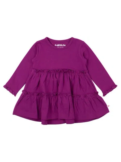 Rufflebutts Babies'  Knit Ruffle Tiered Tunic In Purple