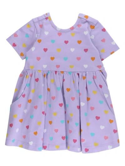 Rufflebutts Kids'  Knit Short Sleeve Twirl Dress In Multi