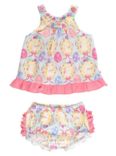 Rufflebutts Babies'  Knit Swing Top And Bloomer Set In Multi