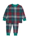 Rufflebutts Modal Blend Long Sleeve Pajama Set In Green