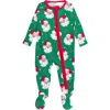 Rufflebutts Kids'  Modal Blend One Piece Footie Pajamas In Green