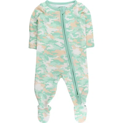Rufflebutts Kids'  Modal Blend One Piece Footie Pajamas In Green