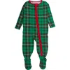 Rufflebutts Modal Blend One Piece Footie Pajamas In Green