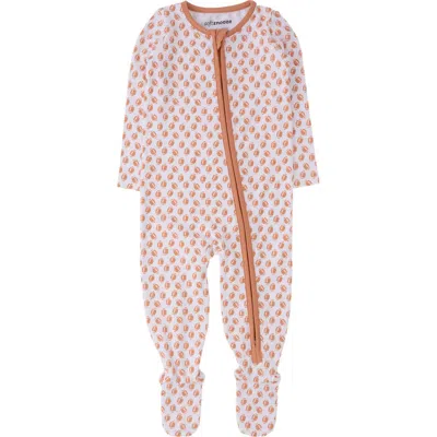 Rufflebutts Kids'  Modal Blend One Piece Footie Pajamas In Orange