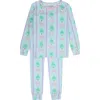 Rufflebutts Kids'  Modal Blend Ruffle Long Sleeve Pajama Set In Multi