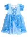 Rufflebutts Babies'  Princess Dress-up Corset Nightgown In Blue