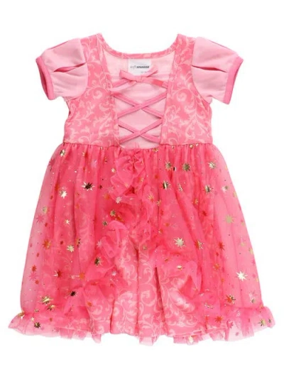Rufflebutts Babies'  Princess Dress-up Corset Nightgown In Pink