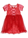 Rufflebutts Babies'  Princess Dress-up Corset Nightgown In Red