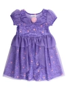 Rufflebutts Babies'  Princess Dress-up Puff Sleeve Nightgown In Purple