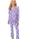Rufflebutts Ruffle Flare Pajama Set In Purple