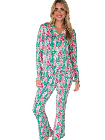 Rufflebutts Ruffle Flare Pajama Set In Multi