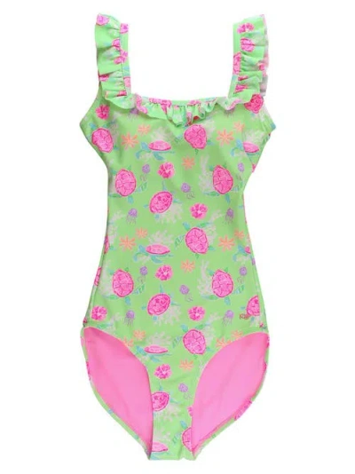 Rufflebutts Ruffle One Piece Swimsuit In Green