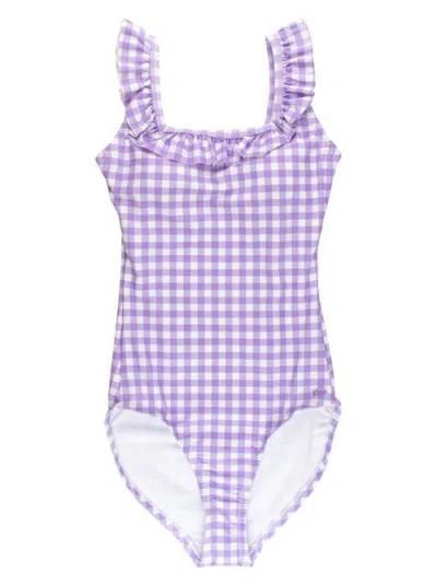 Rufflebutts Ruffle One Piece Swimsuit In Purple