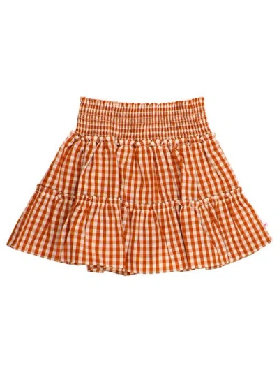 Rufflebutts Kids'  Smocked Twirl Skirt In Orange