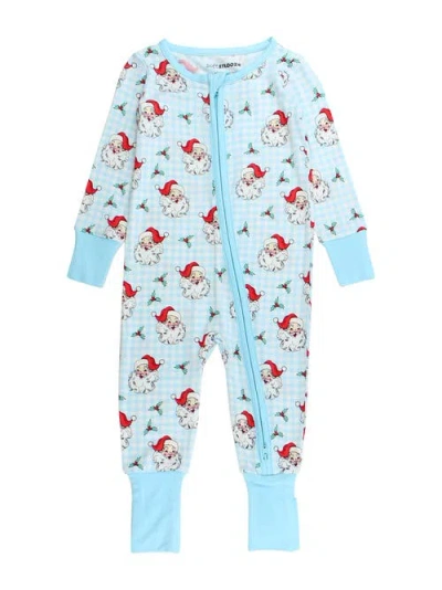 Rufflebutts Kids'  Softsnooze Convertible One Piece Pajama In Blue