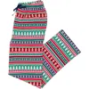 Rufflebutts Softsnooze Gender Inclusive Adult Pajama Pants In Fair Isle Friends