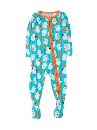 Rufflebutts Kids'  Softsnooze Gender Inclusive One Piece Footie Pajamas In Blue