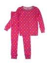 Rufflebutts Kids'  Softsnooze Girls Ruffle Long Sleeve Pajama Set