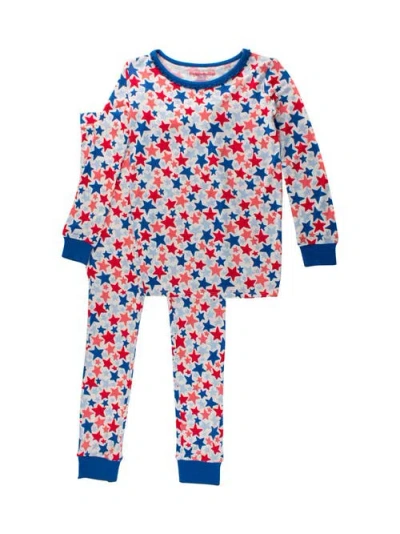 Rufflebutts Kids'  Softsnooze Girls Ruffle Long Sleeve Pajama Set In Multi