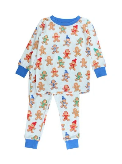 Rufflebutts Kids'  Softsnooze Long Sleeve Pajama Set In Blue